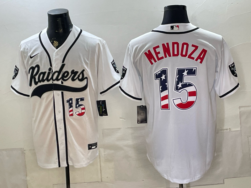Men 2026 Oakland Raiders #15 Mendoza white Nike Limited NFL Jersey0715004